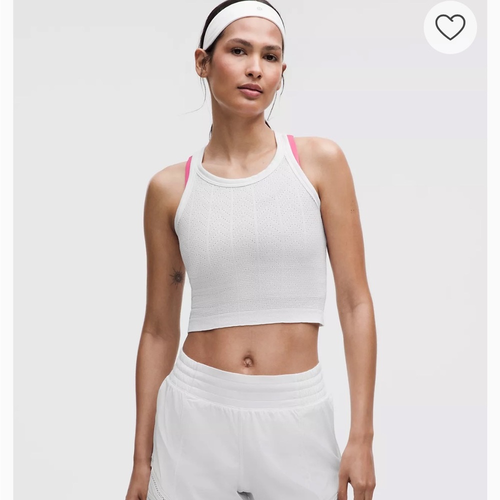 NWT Lululemon Swiftly Pointelle Cropped Racerback Tank
